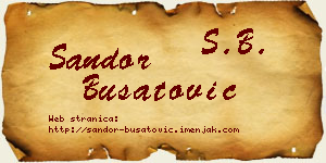 Šandor Bušatović vizit kartica
